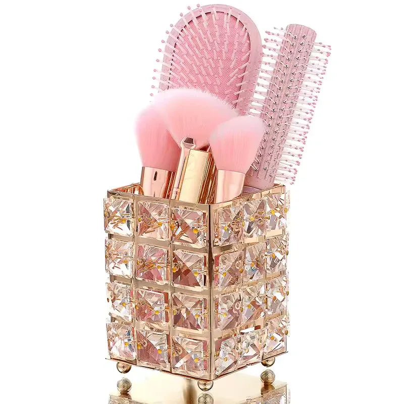 Crystal Makeup Brush Holder Candle Holder