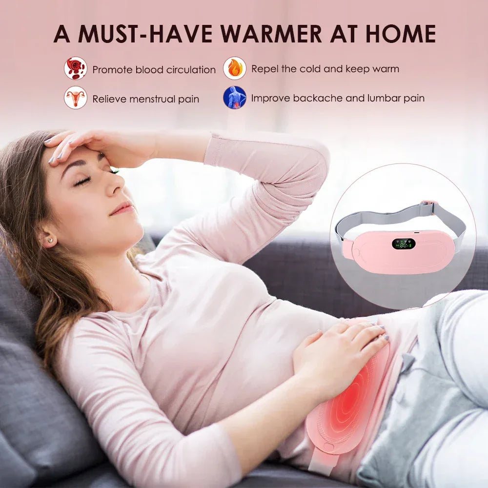Period Cramp Relief Belt with Digital Heat Therapy
