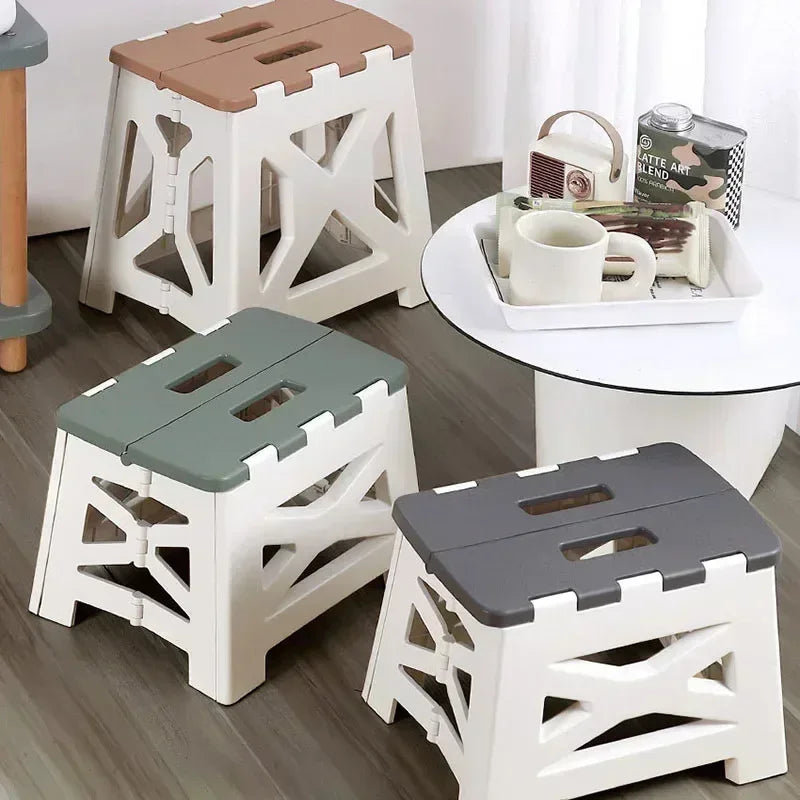 Plastic Foldable Chair for Home Use - Durable Stool
