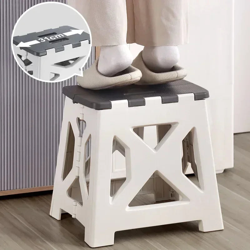 Plastic Foldable Chair for Home Use - Durable Stool