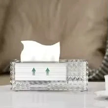 Luxury Plastic Tissue Organizer Box with Lid