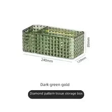 Luxury Plastic Tissue Organizer Box with Lid