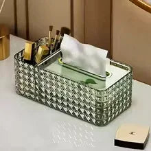 Luxury Plastic Tissue Organizer Box with Lid
