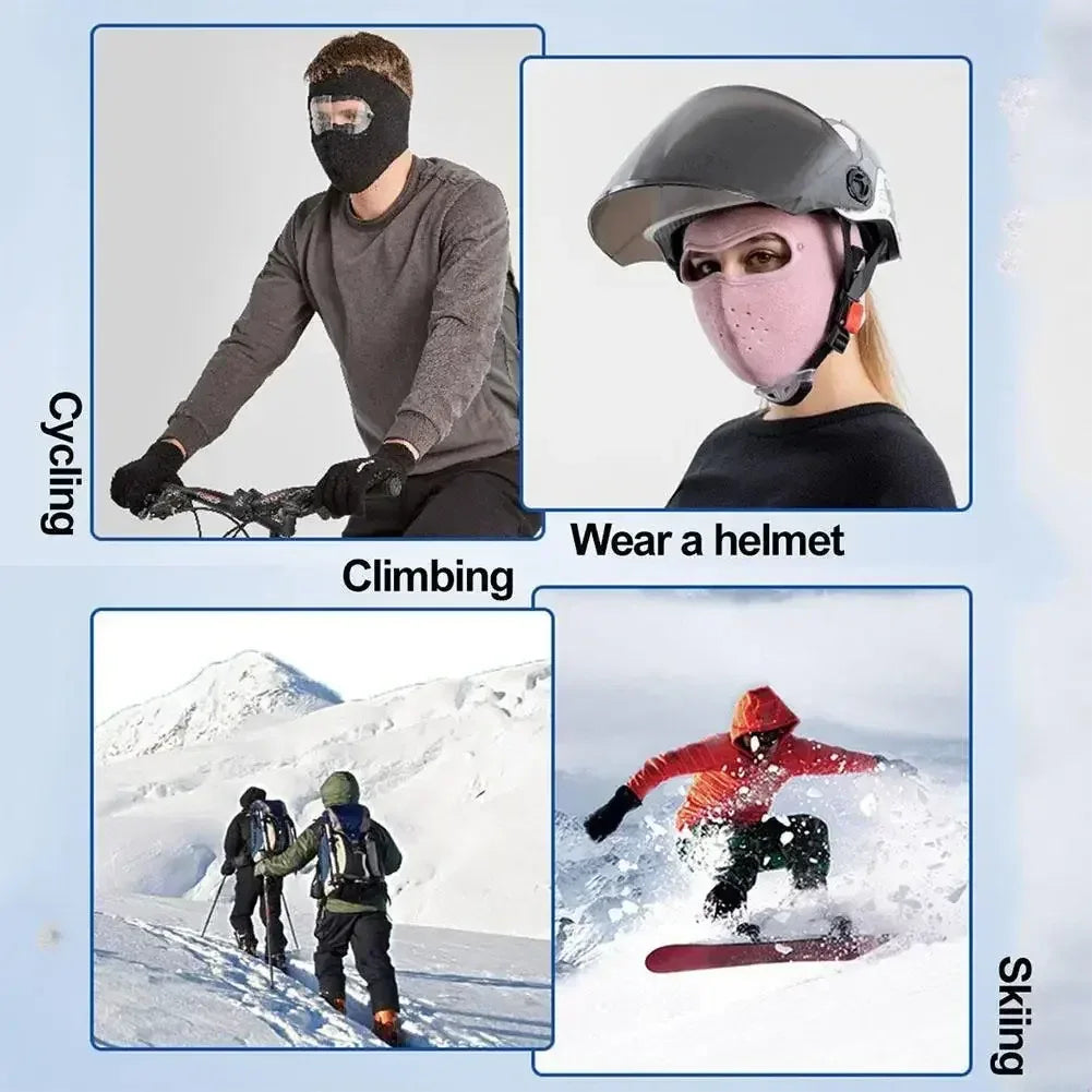 Polar Fleece Winter Mask with Goggles for Outdoor Sports