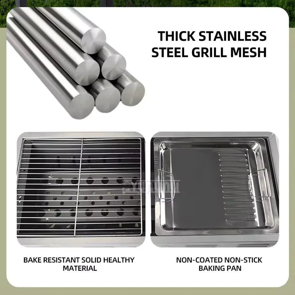 Portable Barbecue Grill for Outdoors - Durable & Easy-to-Use