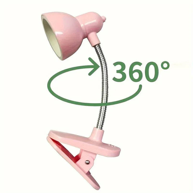 Portable Book Reading Light with Clip & Flexible Neck
