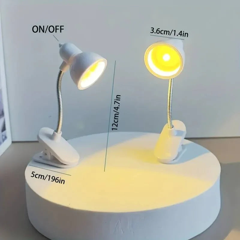 Portable Book Reading Light with Clip & Flexible Neck