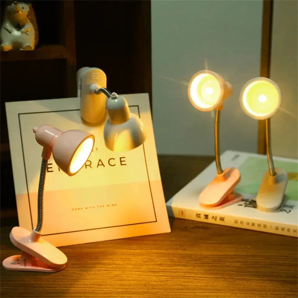 Portable Book Reading Light with Clip & Flexible Neck