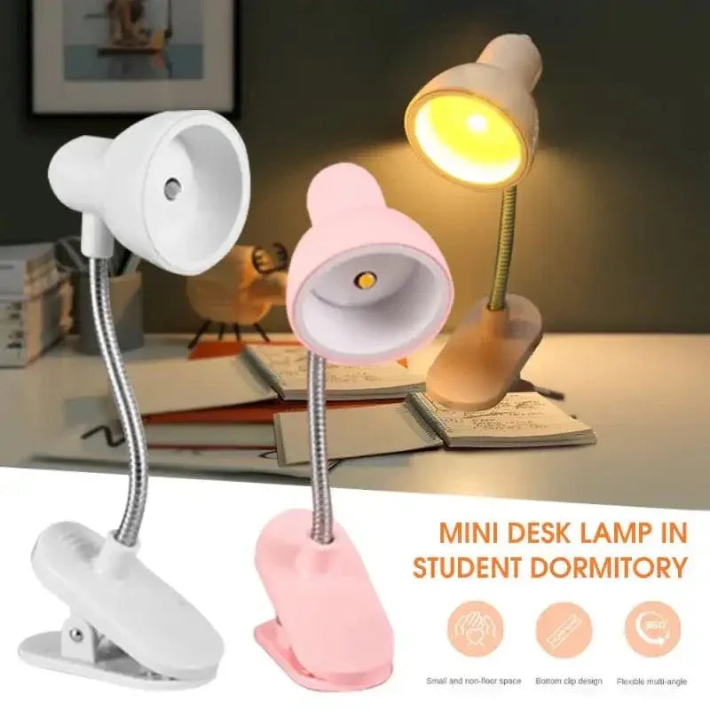 Portable Book Reading Light with Clip & Flexible Neck