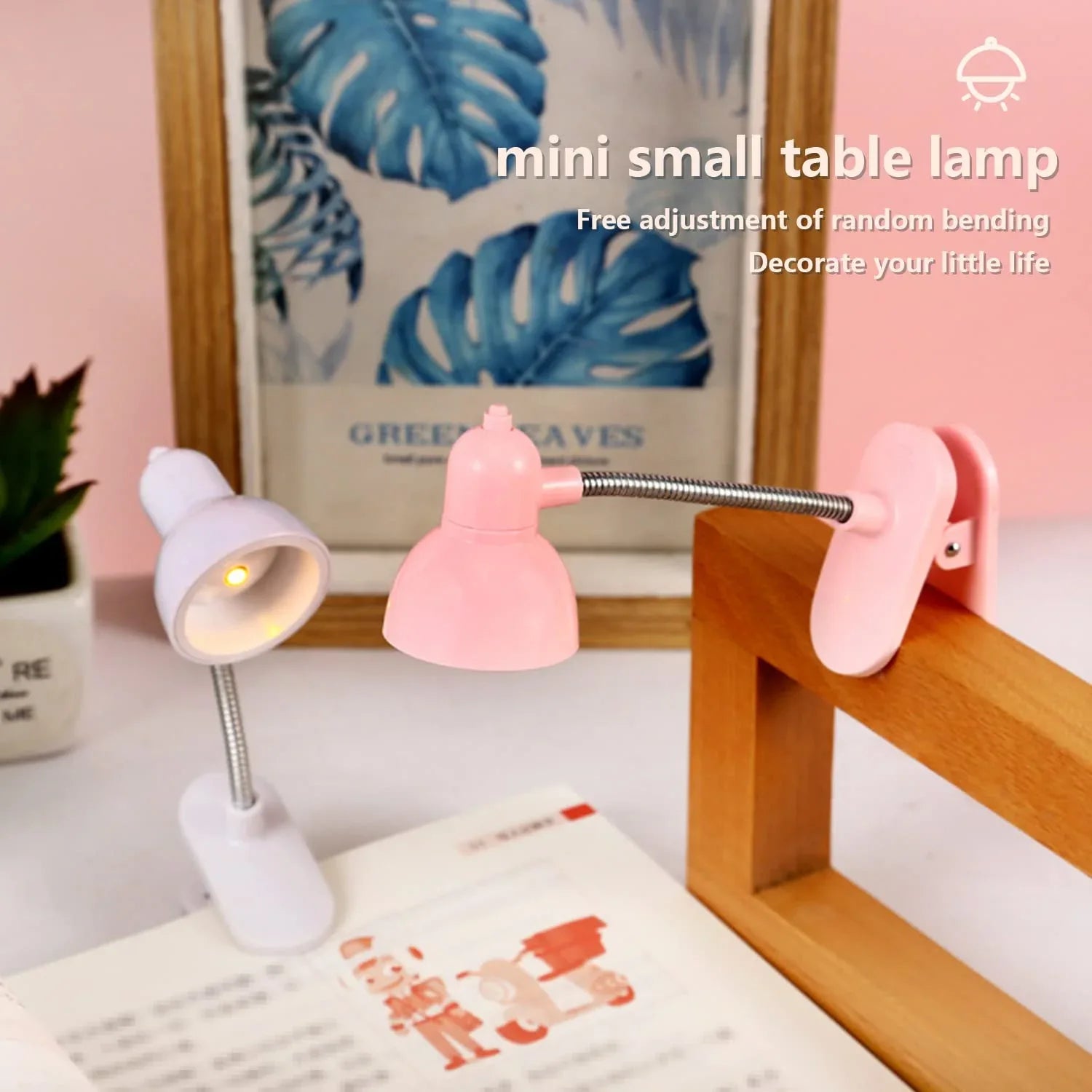 Portable Book Reading Light with Clip & Flexible Neck