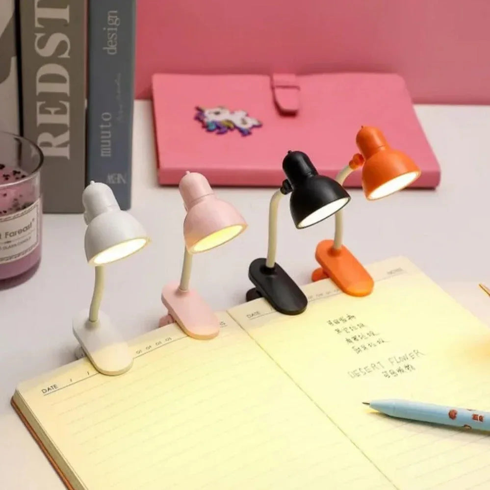 Portable Book Reading Light with Clip & Flexible Neck