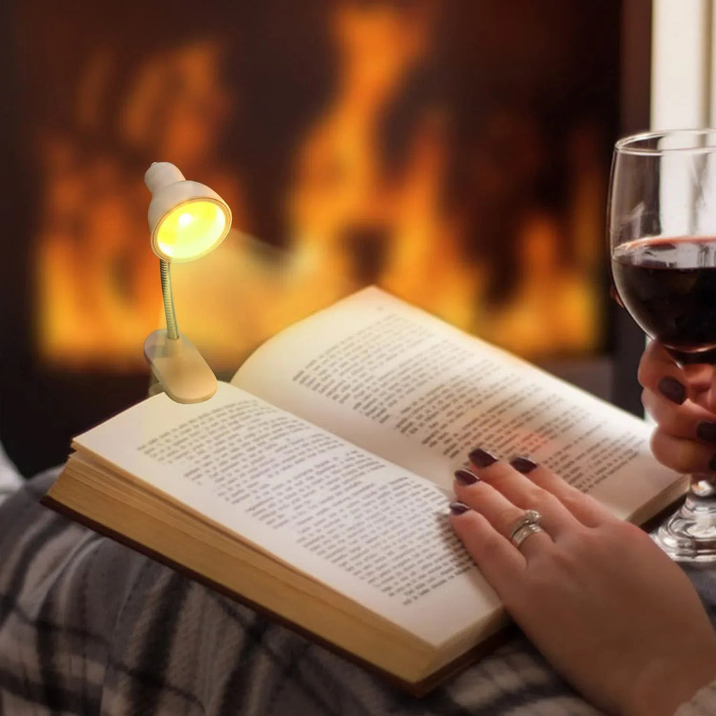Portable Book Reading Light with Clip & Flexible Neck