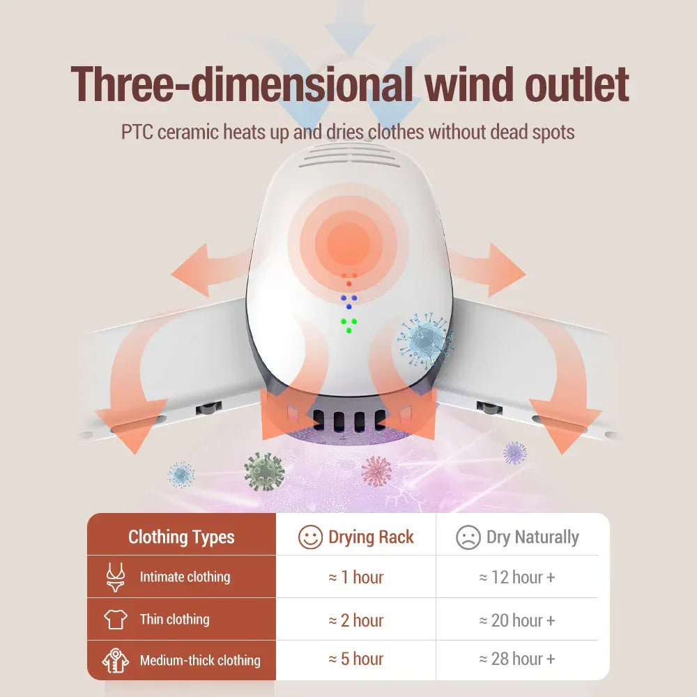 Portable Clothes Dryer with Foldable Hanger