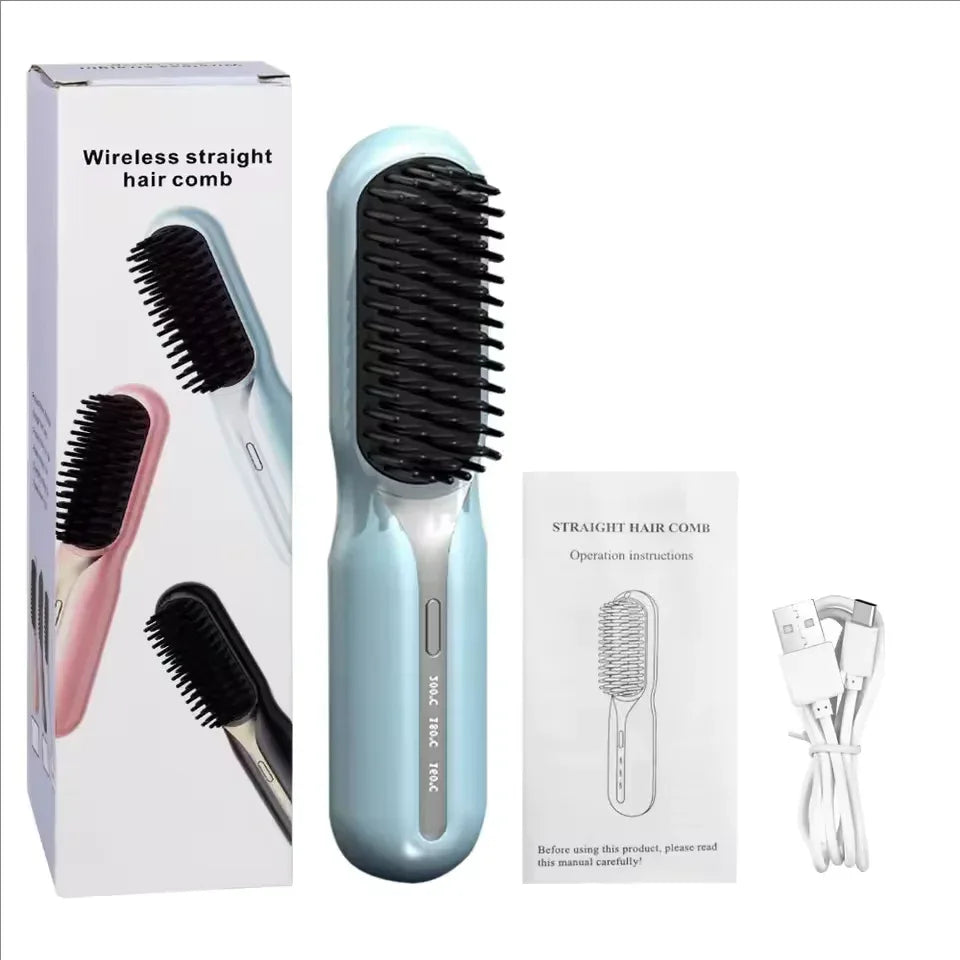 Portable Electric Hair Styling Comb with Negative Ion