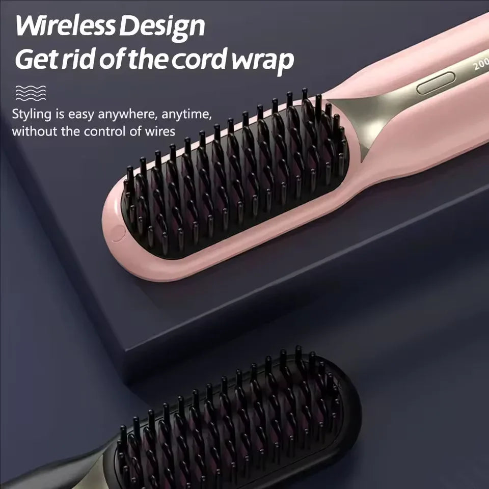 Portable Electric Hair Styling Comb with Negative Ion