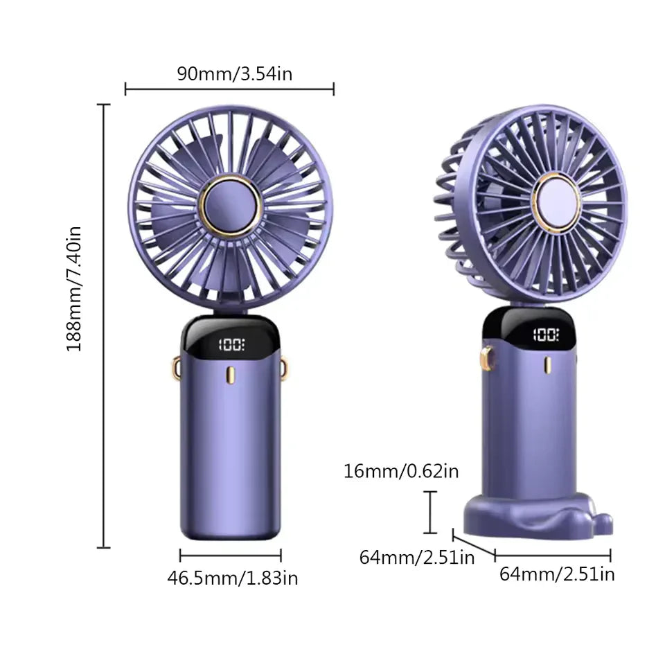 Portable Handheld Fan Rechargeable with USB