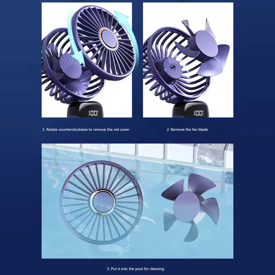 Portable Handheld Fan Rechargeable with USB