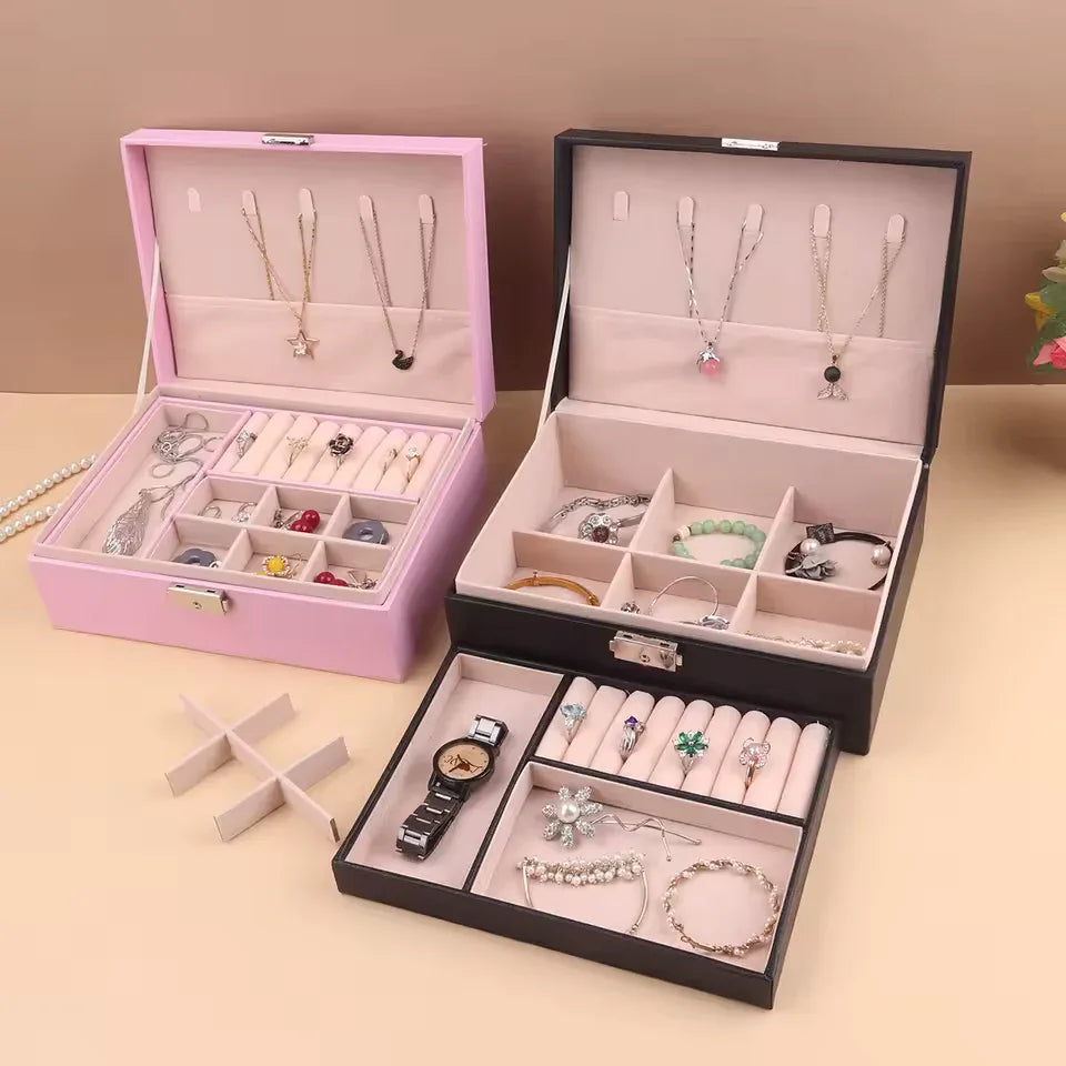 Portable Jewelry Box for Girls – Compact & Stylish