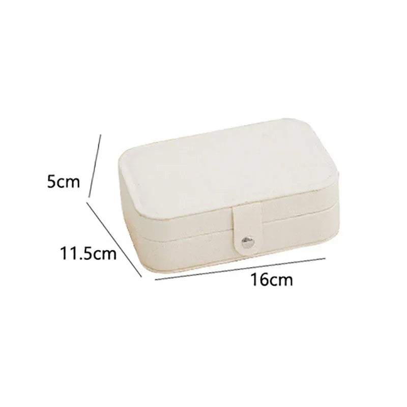 Portable Jewelry Storage Box with Multiple Compartments
