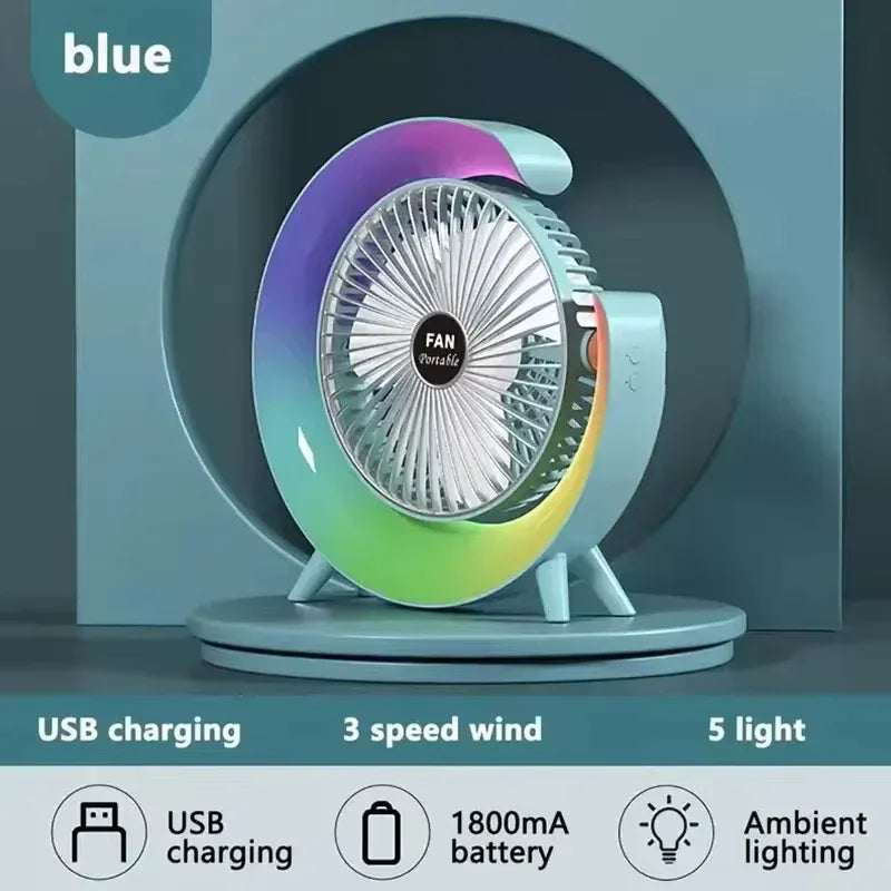 Portable Marquee Fan with Night Light