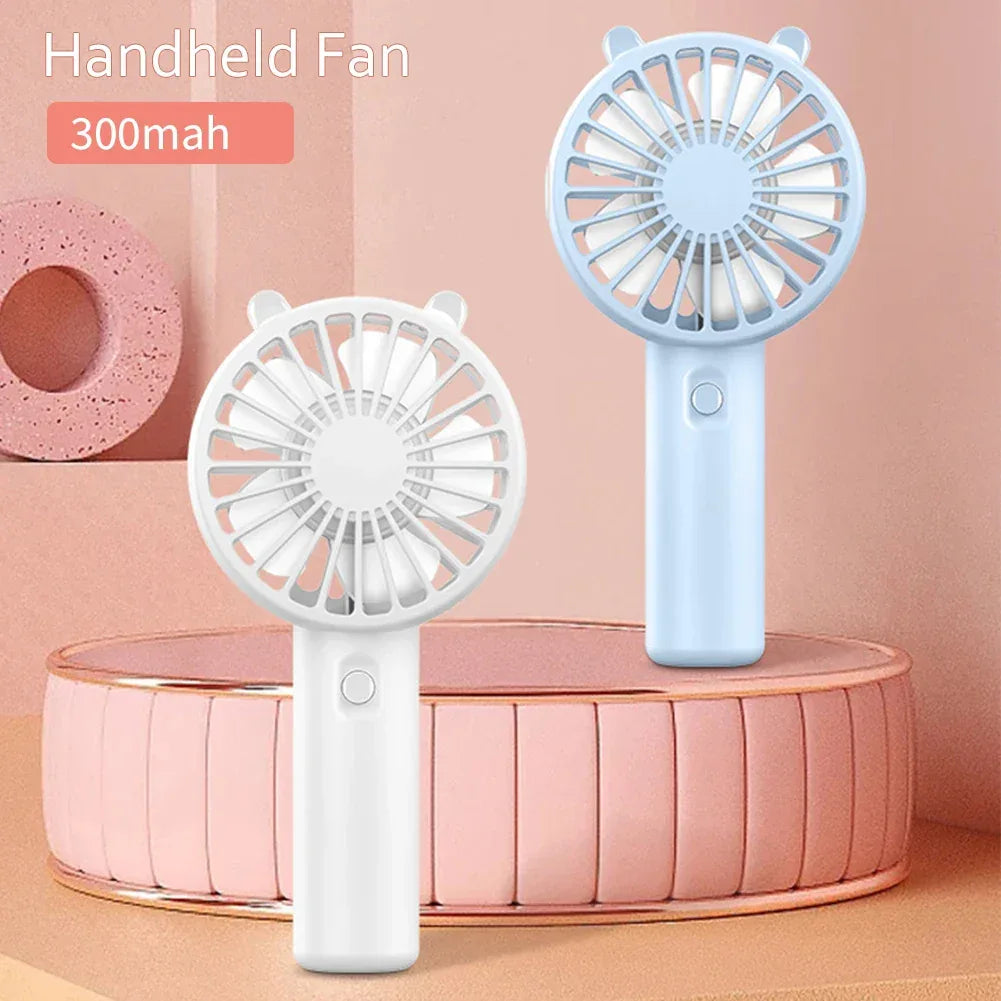 Portable Mini Fan USB Rechargeable with LED Light