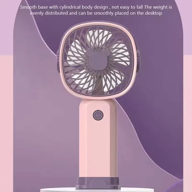 Portable Mini Fan USB Rechargeable with Phone Stand