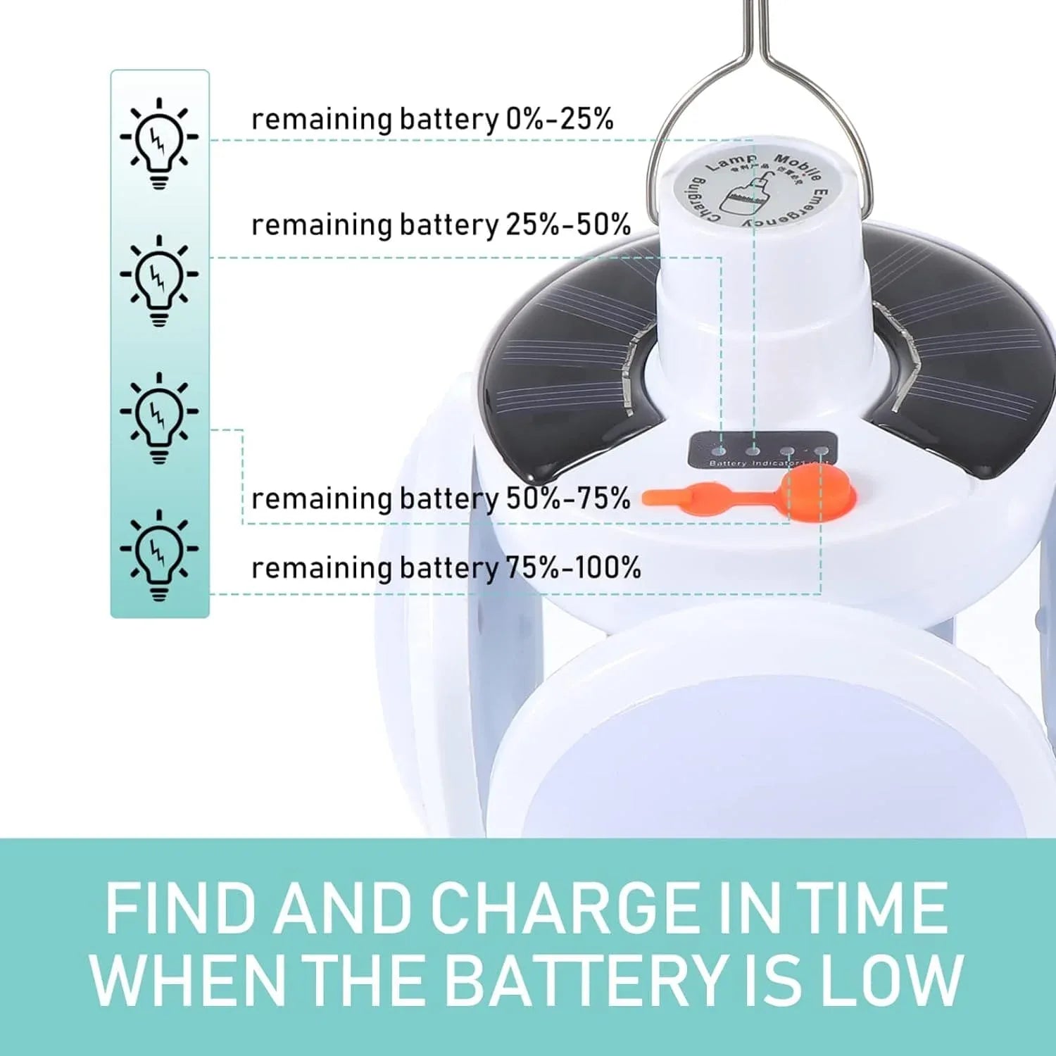 Portable Rechargeable LED Lantern with Universal Hook