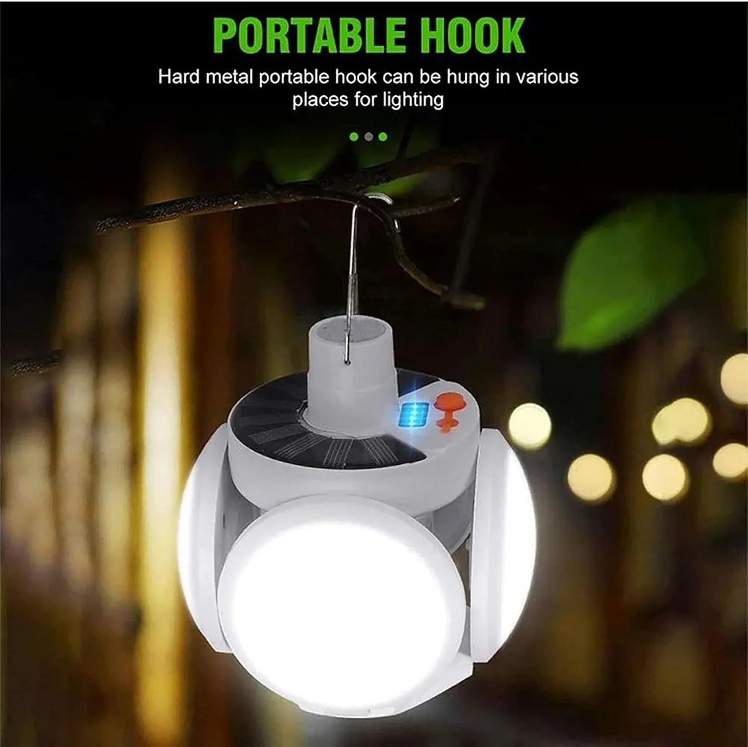 Portable Rechargeable LED Lantern with Universal Hook