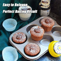 6 Cup Cupcake Baking Tray - Easy Release Muffin Pan