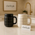 Premium Hexagon Ceramic Each Coffee Mug with Lid – Modern Tea Cup