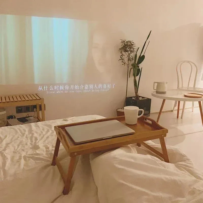 Premium Quality Natural Bamboo Table with Foldable Legs