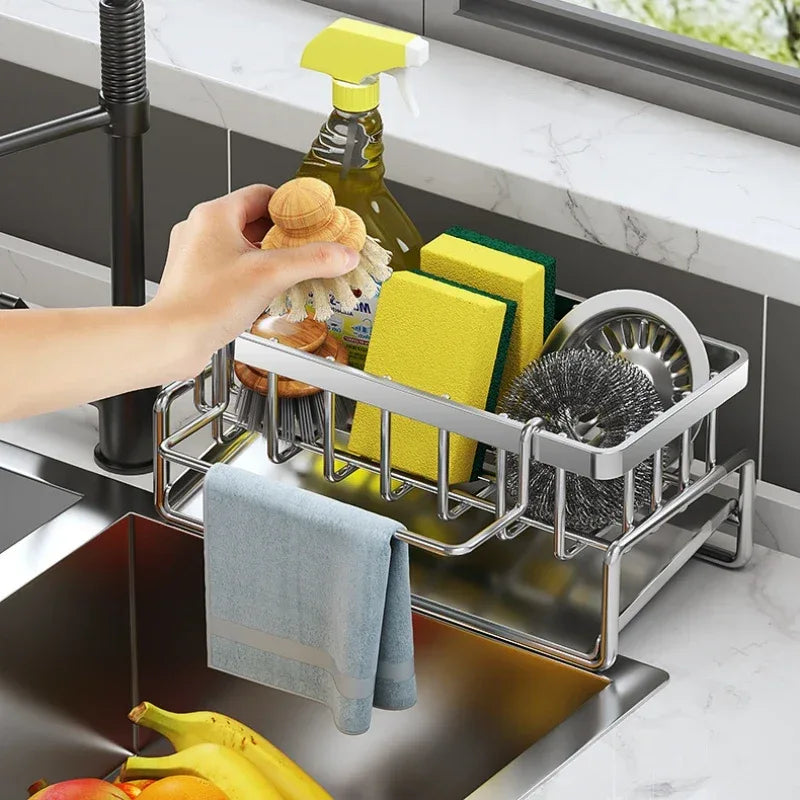 Premium Stainless Steel Sponge Holder Rack