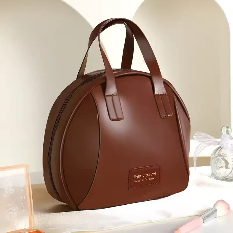 PU leather cosmetic bag for women