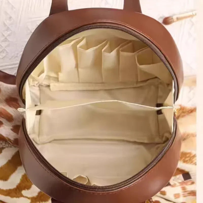PU leather cosmetic bag for women