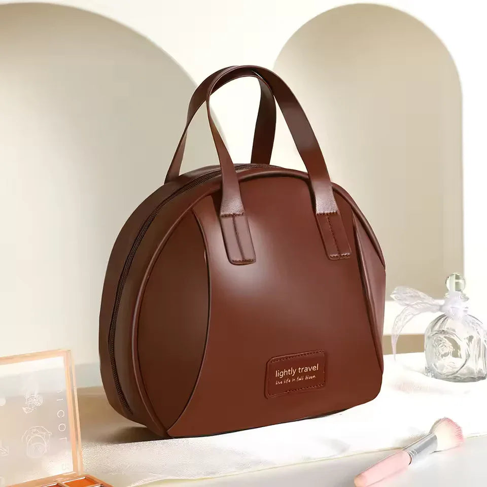 PU leather cosmetic bag for women