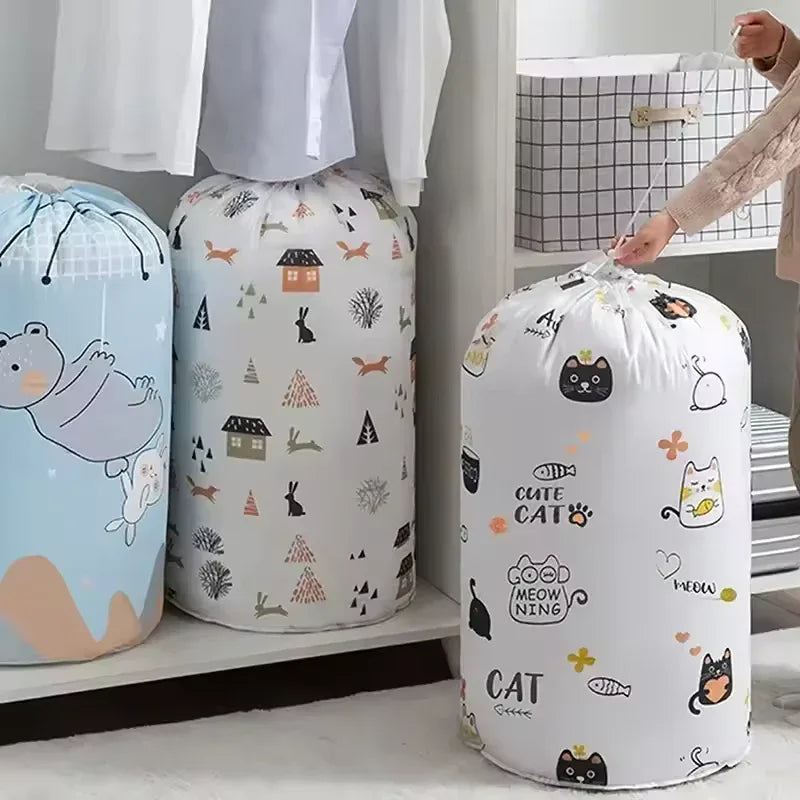 Quilt Storage Bag for Clothes with Cute Print