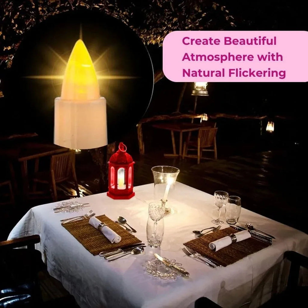 Red Ramadan Lantern Lamp with LED Candle