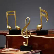 Resin Musical Note Decor 3 Pieces Set – Elegant Home Ornaments