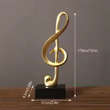 Resin Musical Note Decor 3 Pieces Set – Elegant Home Ornaments