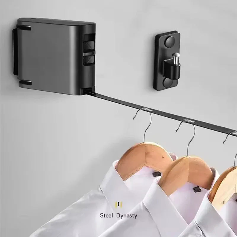 Retractable Clothesline with Durable Hooks