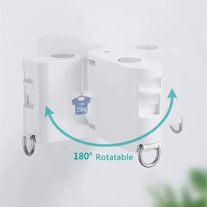 Retractable Clothesline with Durable Hooks