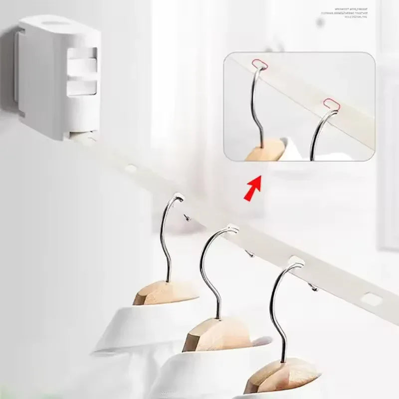 Retractable Clothesline with Durable Hooks