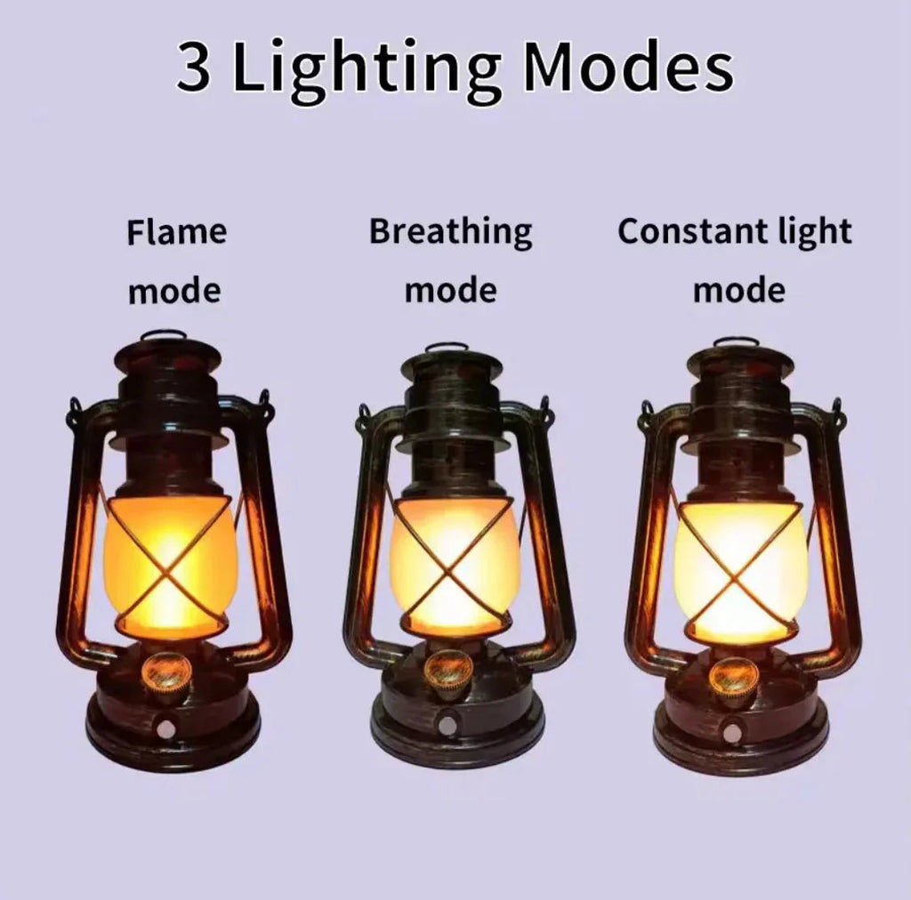 Retro Portable Lantern Rechargeable with Touch Switch