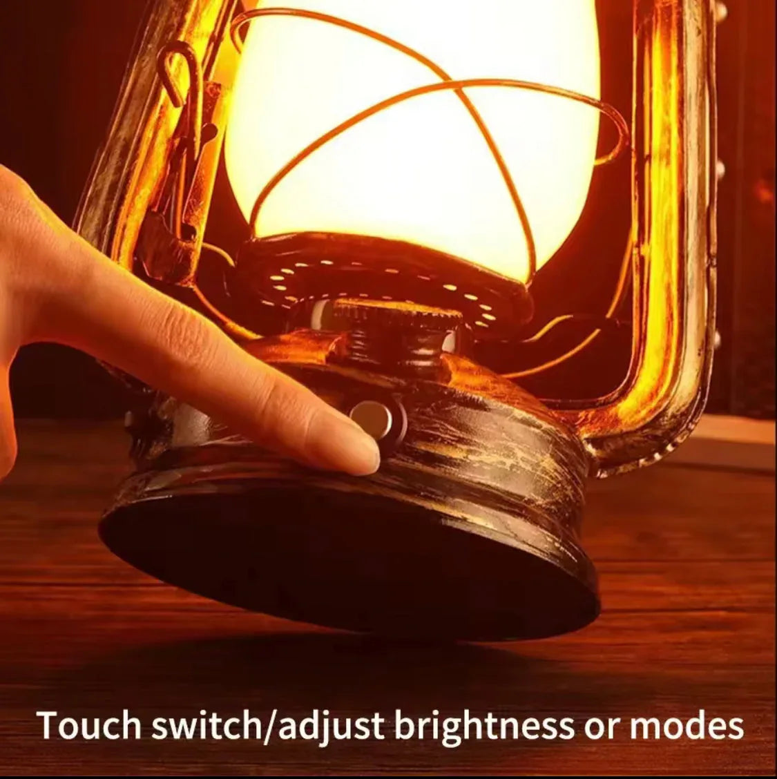 Retro Portable Lantern Rechargeable with Touch Switch