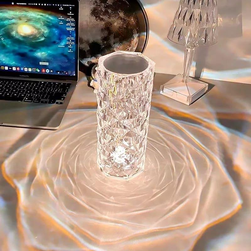 Rose Crystal Rechargeable Lamp - Elegant Glow