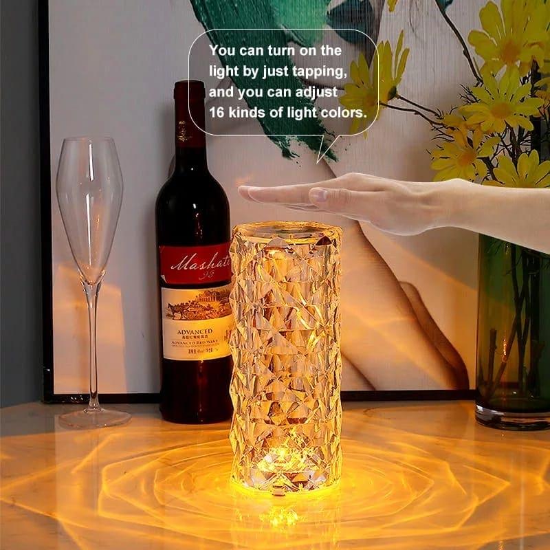 Rose Crystal Rechargeable Lamp - Elegant Glow