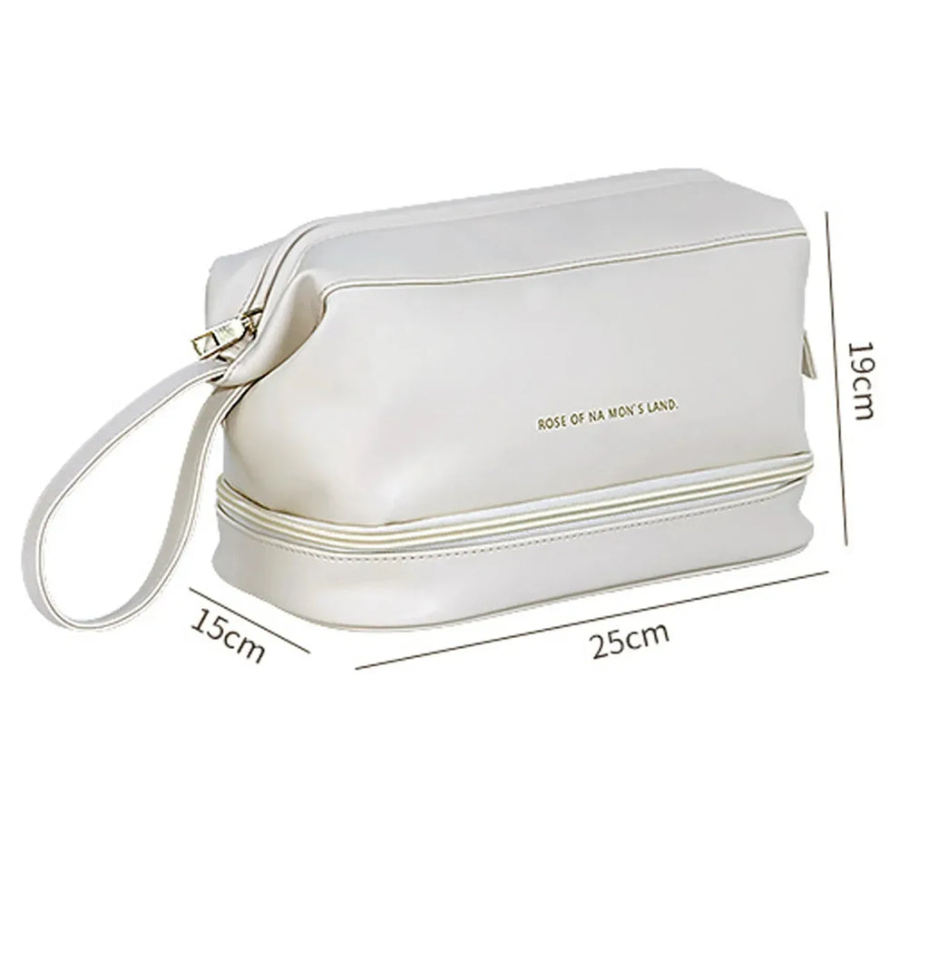 PU Leather Makeup Storage Case with Handle