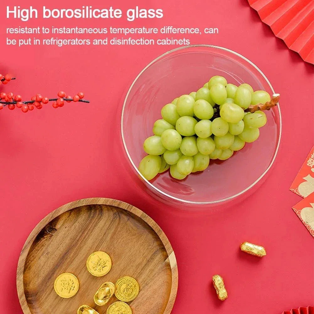 Airtight Glass Storage Canister with Natural Wooden Lid