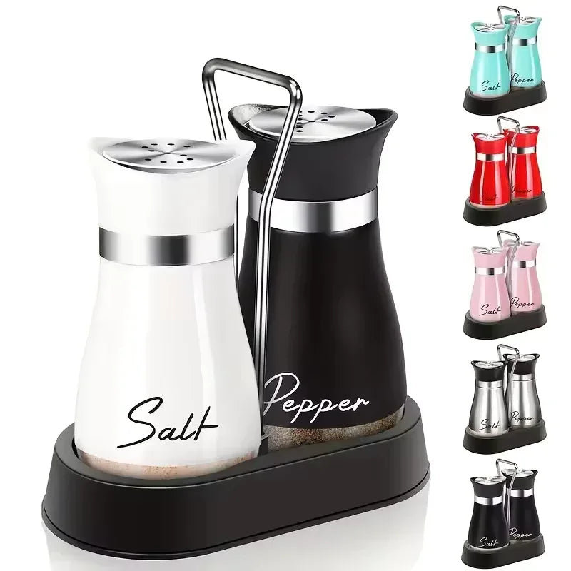 Set of Salt and Pepper Shaker Set with Stand