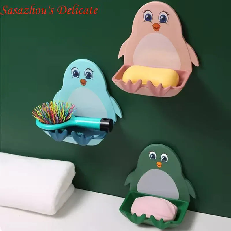 Penguin Soap Holder Wall Mount - Cute & Durable